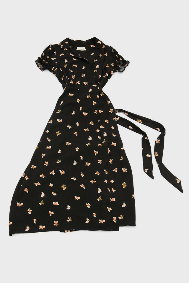 UO Spring Day Butterfly Midi Wrap Dress #3
