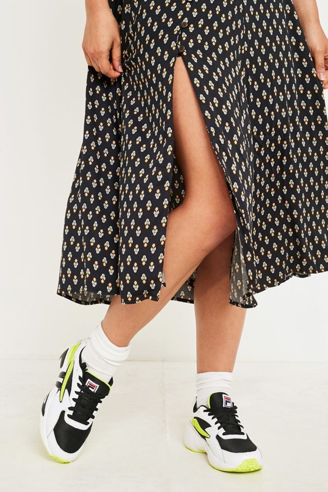UO Malena Button-Through Black Midi Dress #3