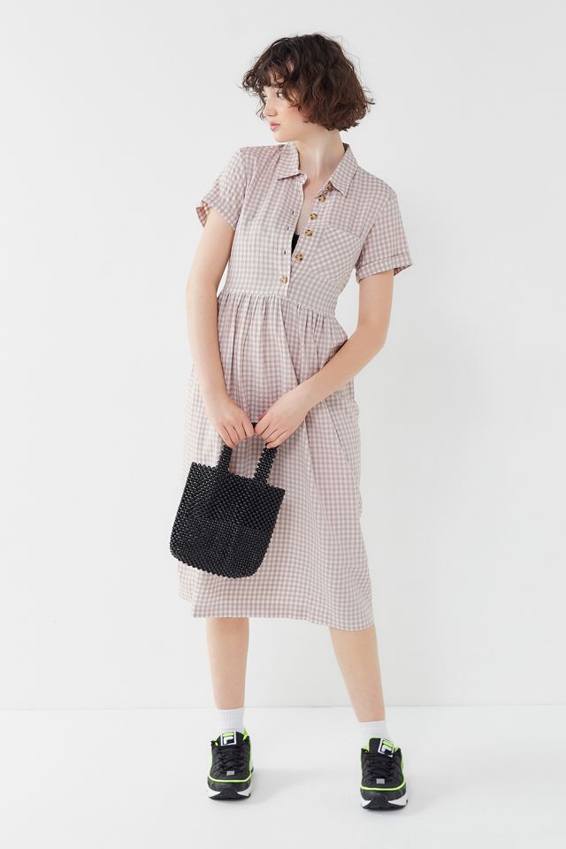 UO - Robe chemise midi Laila en crêpon #3