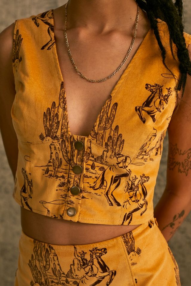 UO Annie Western Crop Top & Mini Falda Co-Ord #2