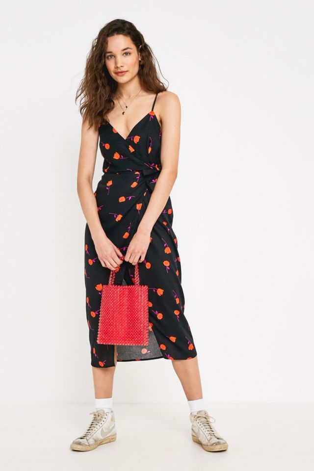 Urban outfitters floral wrap hot sale dress