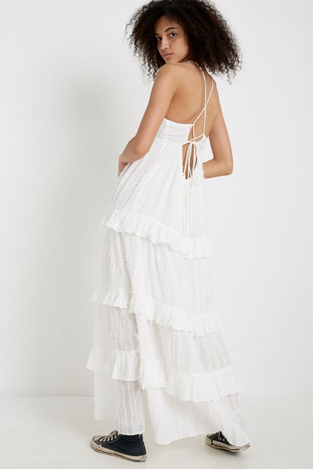 UO Issa Tiered Ruffle Tie-Back Maxi Dress #1