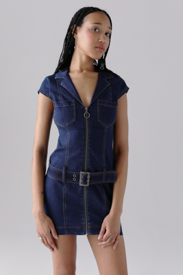 Urban outfitters denim button hot sale dress