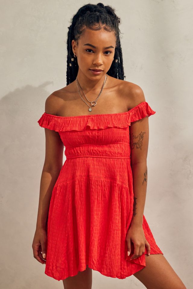 Urban outfitters off the shoulder clearance dress