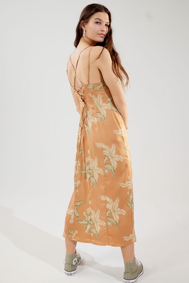 UO First Light Cut Out Floral Midi Dress #3