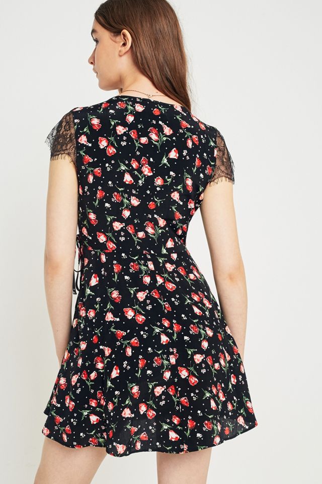 Spille & Aghi Pizzo Floreale Sleeve Wrap Dress  #4