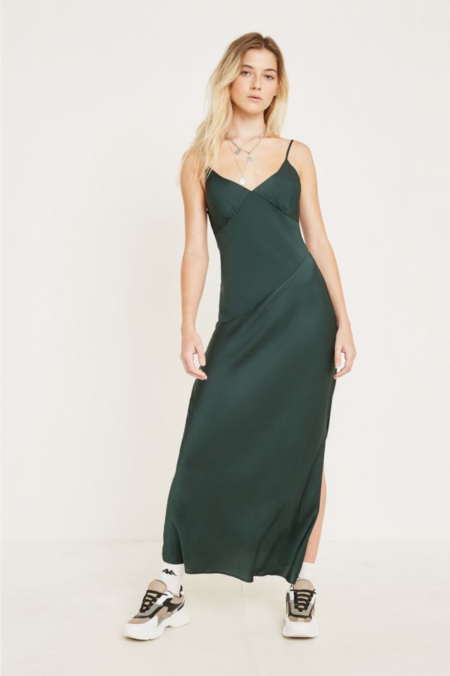 Urban outfitters sale green slip dress