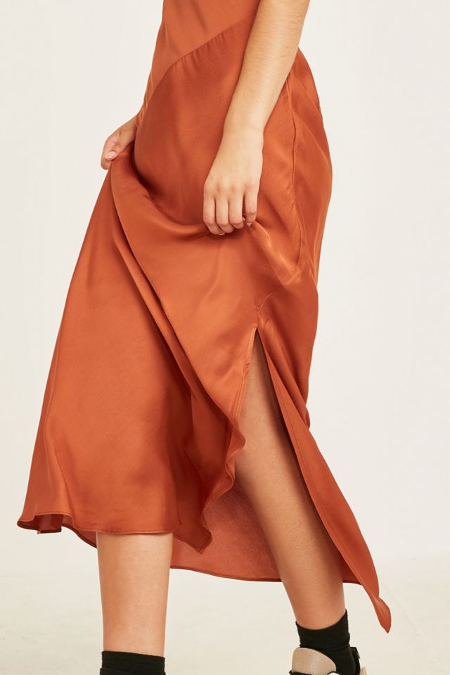 UO - Robe rouille à empiècement contrastant #1