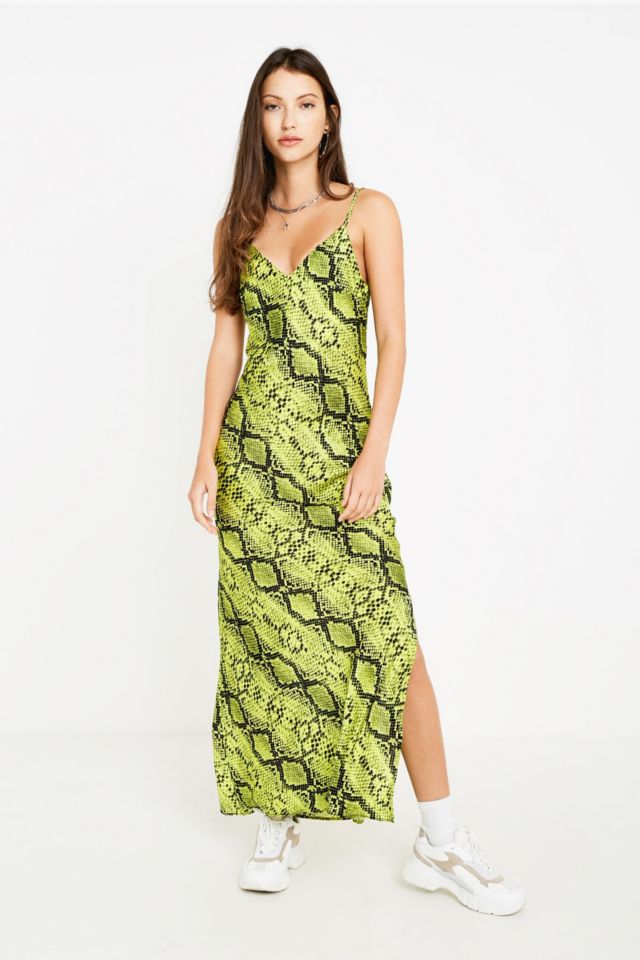 Snake print hot sale slip dress