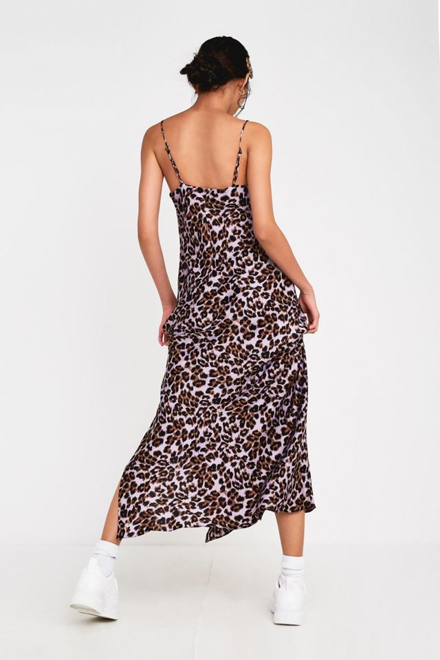 UO Lilac Leopard Print Maxi Slip Dress #3