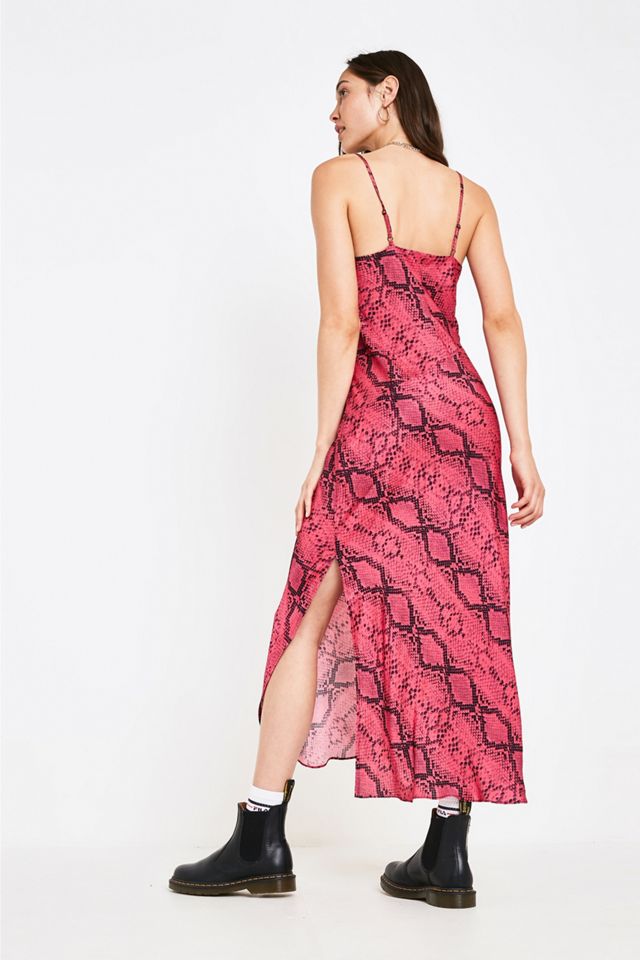 UO Snake Print Slip Dress | Urban Outfitters UK