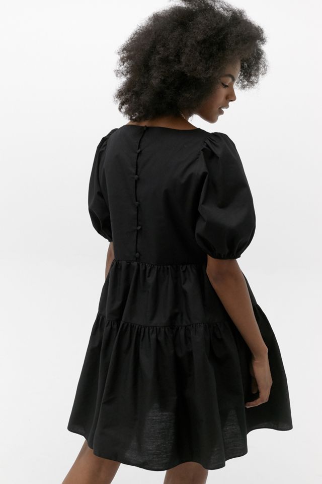 UO Poplin Fleur Babydoll Mini Dress #1