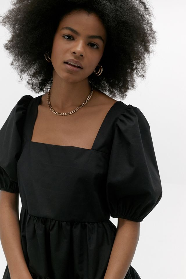 UO Poplin Fleur Babydoll Mini Dress #3