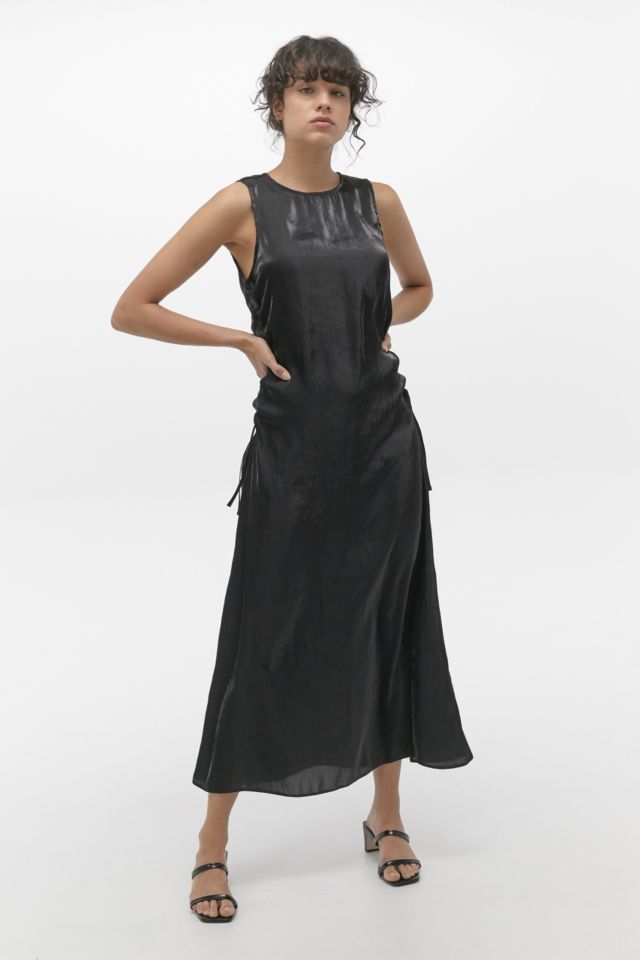 UO Glass Ruched Midi Dress | Urban Outfitters UK