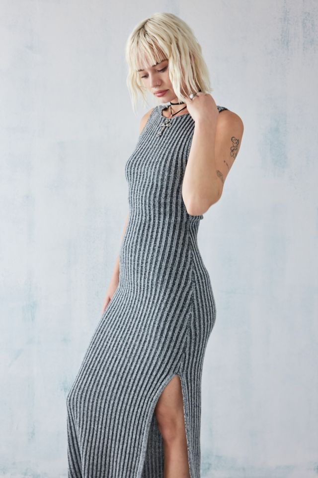 Grey knit 2024 maxi dress