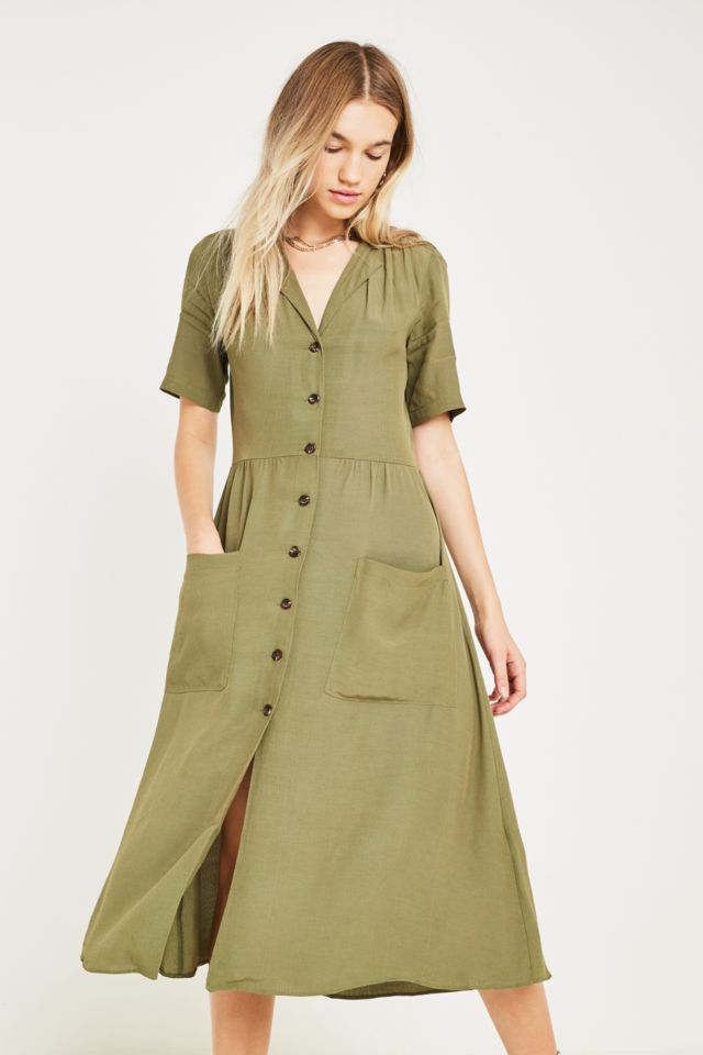 Urban outfitters button down best sale midi dress