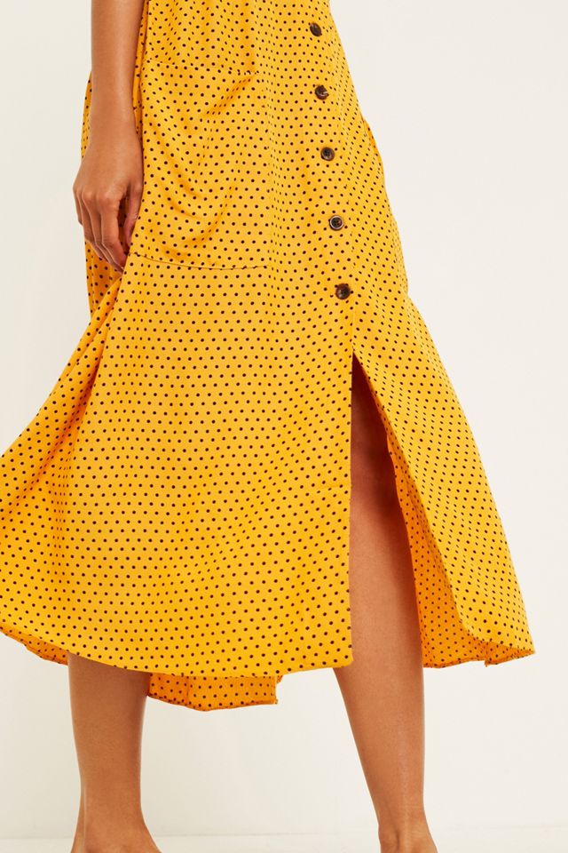UO Dotted Midi Shirt Dress #1