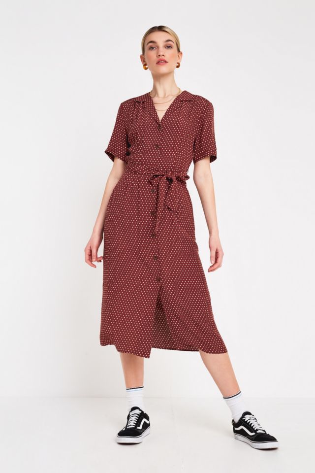 Urban outfitters polka 2025 dot midi dress