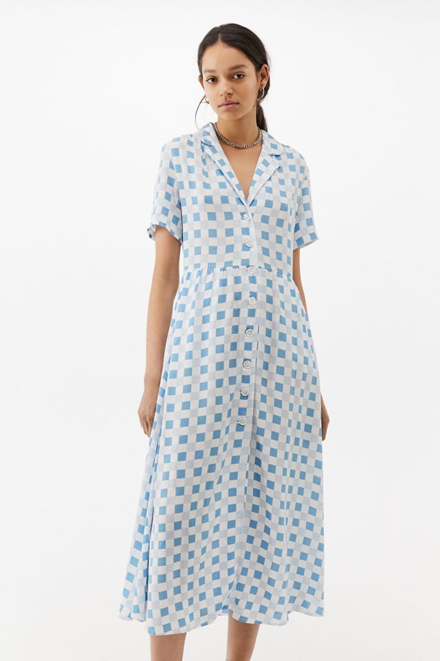 UO Gingham Midi Shirt Dress #2
