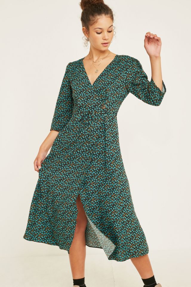 Urban outfitters floral outlet wrap dress