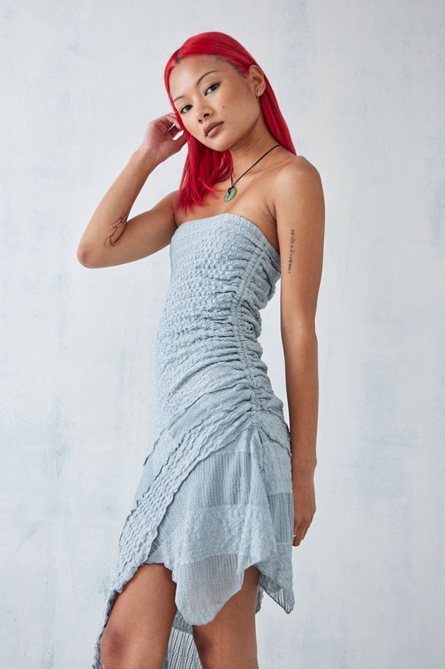 UO Tiffany Asymmetrical Bandeau Mini Dress  #1