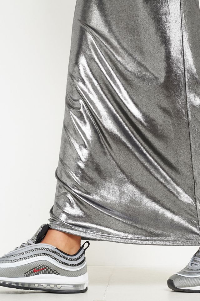 Sparkle & Fade Silver Shimmer Maxi Dress #3