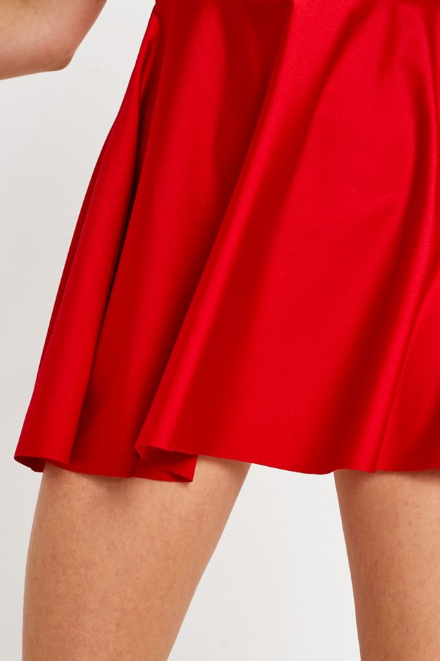 strapless open back dress Red Sleeveless Midi Dress
