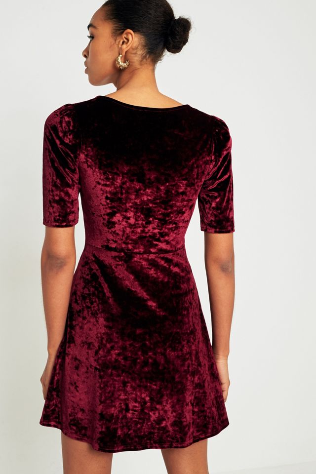 Pins & Needles Sweetheart Neckline Velvet Fit-and-Flare Dress #3