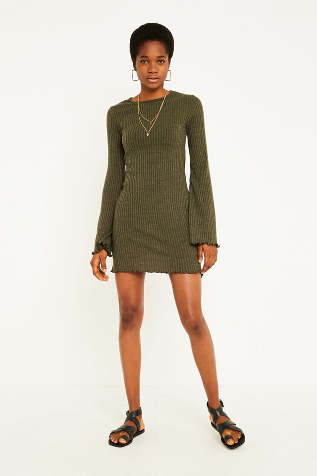 UO Flute Sleeve Mini Dress | Urban Outfitters UK