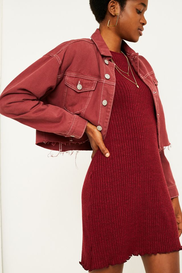 UO - Mini robe à manches évasées rouge #5