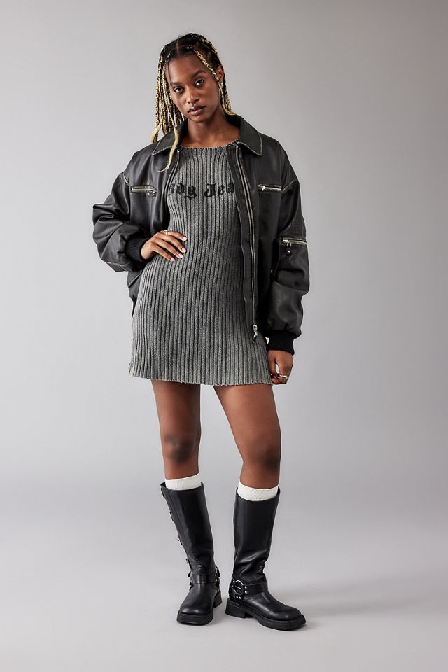 BDG Acid-Wash Logo Ribbed Knit Dress  #2