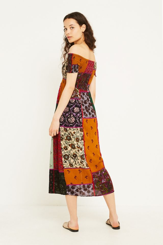 UO Monica Patchwork Midi Dress #3
