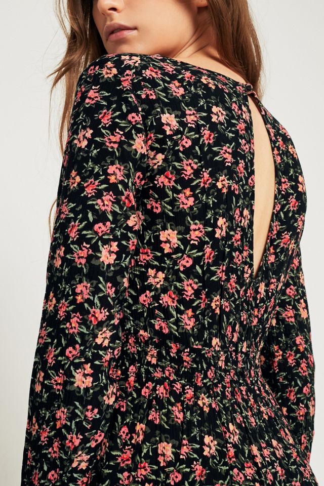 UO Floral Picnic Wrap Dress #4