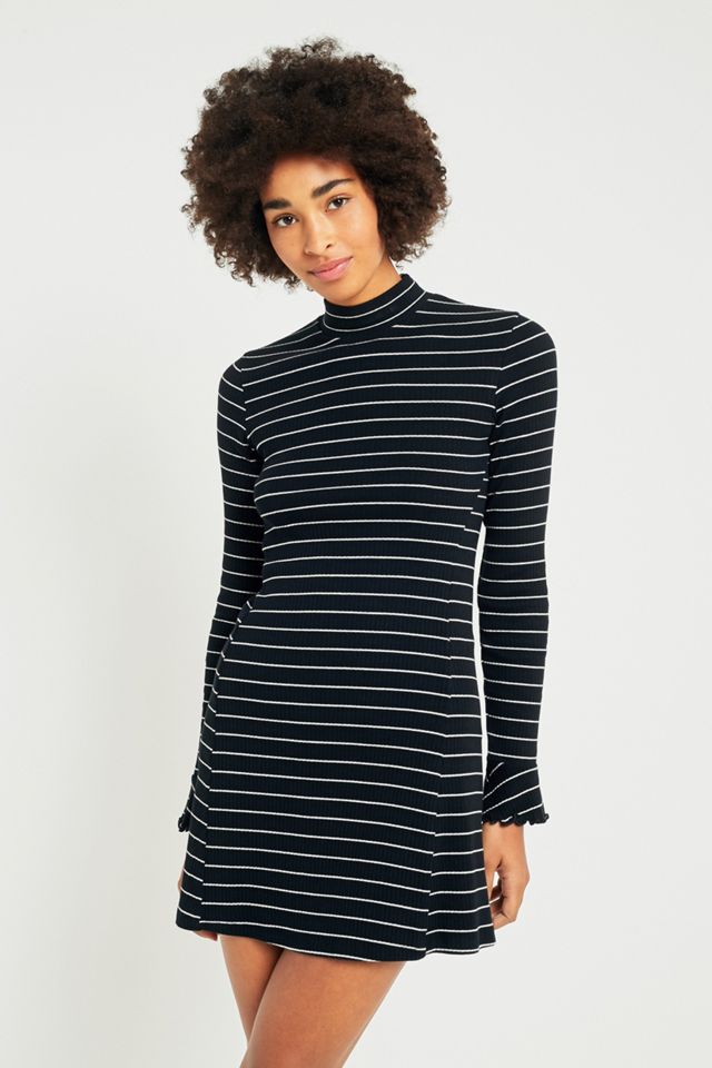 Pins & Needles Striped Mock Neck Ribbed Dress #3