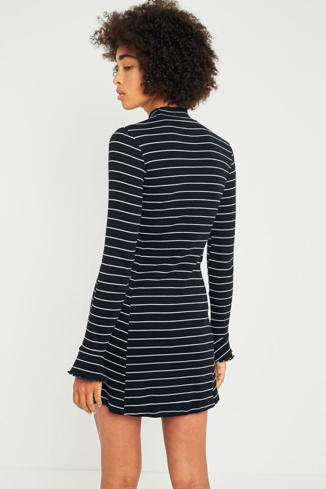 Pins & Needles Striped Mock Neck Ribbed Dress #4
