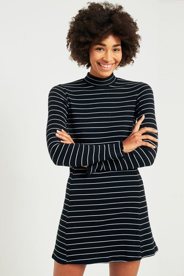 Pins & Needles Striped Mock Neck Ribbed Dress #5