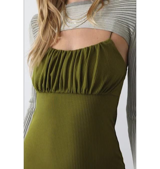 UO Emma Ribbed Mini Dress | Urban Outfitters UK