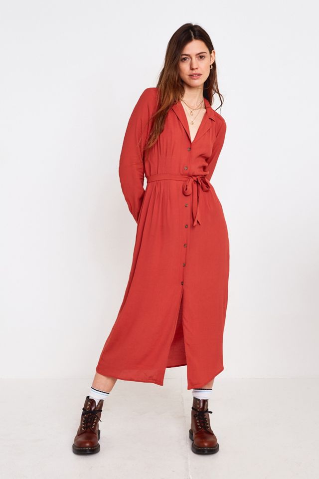 UO Victoria Brown Shirt Dress #2