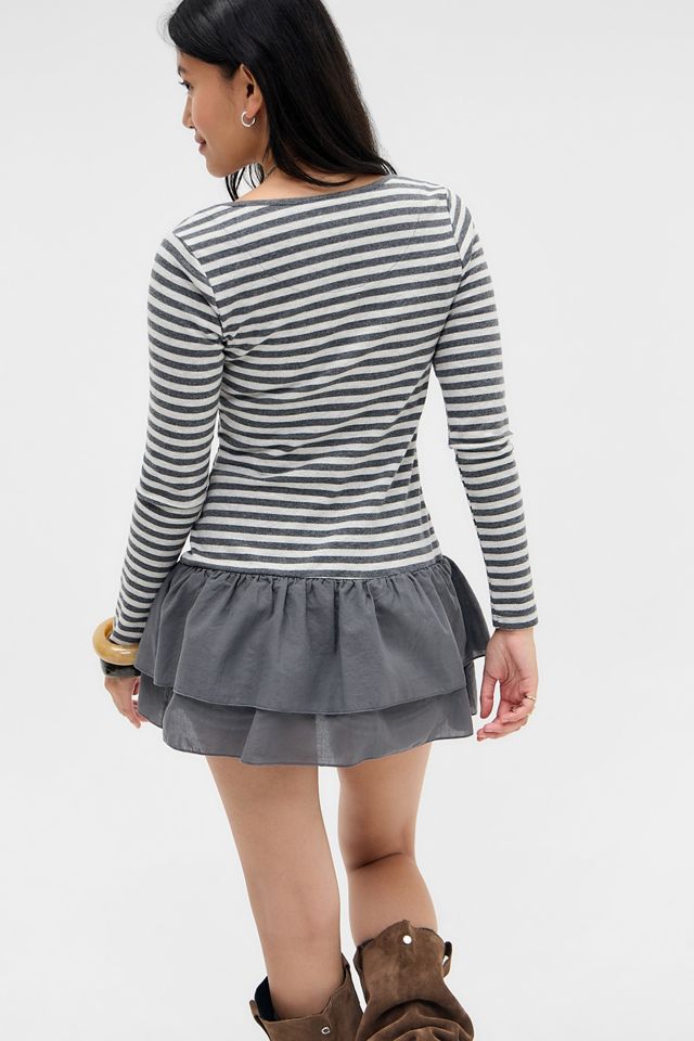 Mini abito ibrido a righe BDG Finn #3