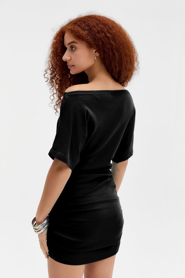 Silence + Noise Sasha Slash Neck Ruched Mini Dress #3