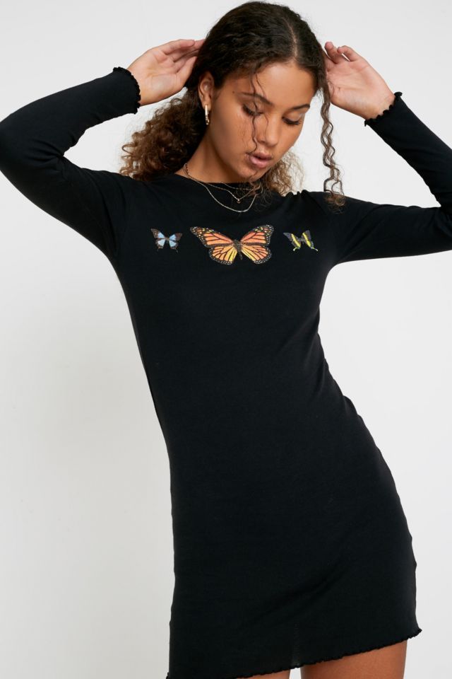 Long sleeve butterfly outlet dress