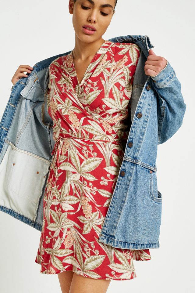 UO Hawaiian Floral Wrap Dress #1