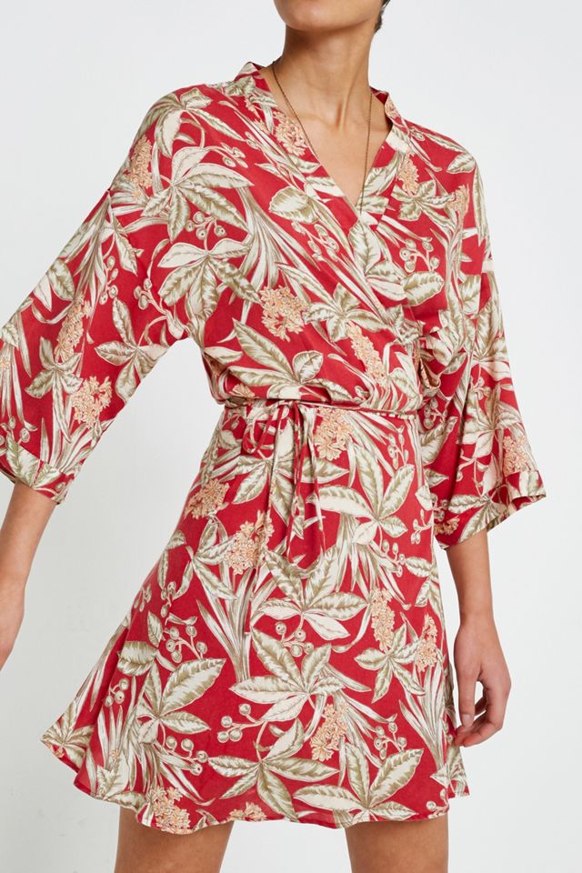 UO Hawaiian Floral Wrap Dress #2