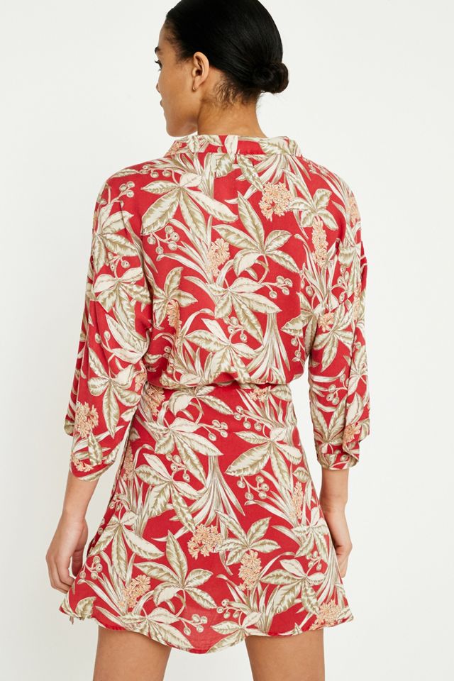 UO Hawaiian Floral Wrap Dress #3