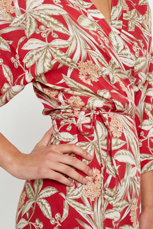 UO Hawaiian Floral Wrap Dress #4