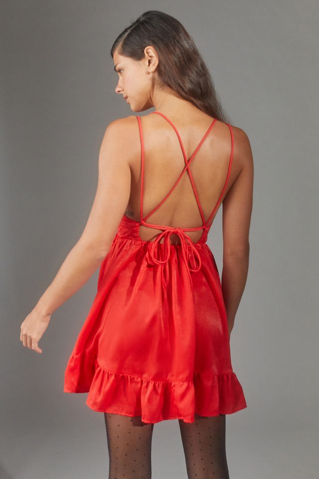 UO Naomi Strappy Back Mini Dress | Urban Outfitters UK