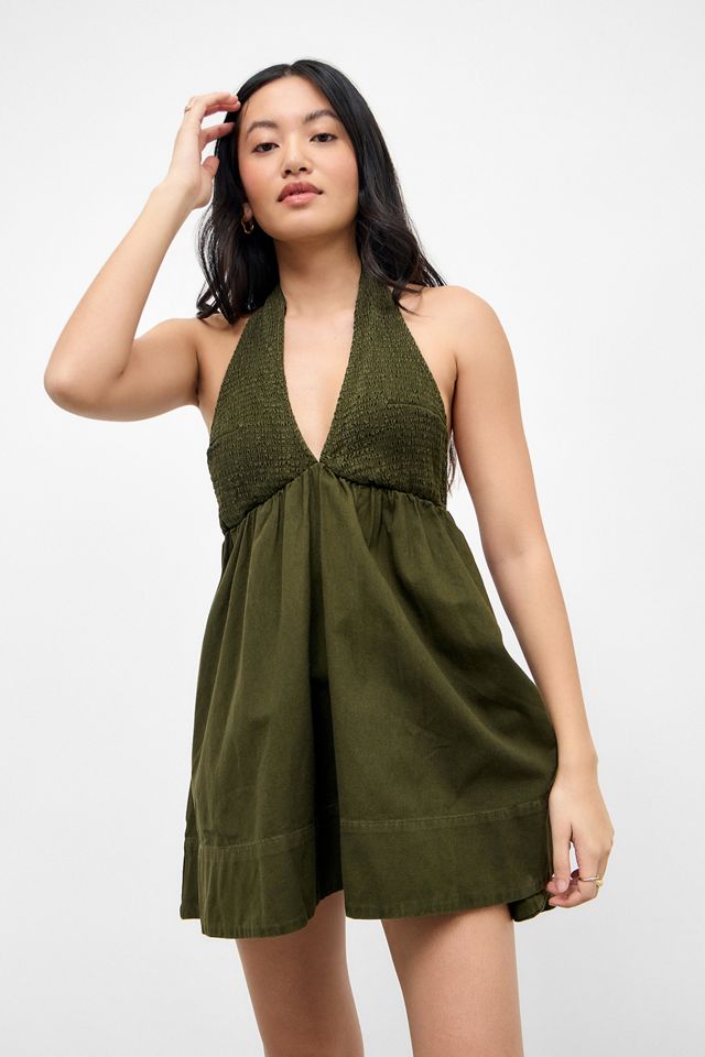 BDG Iris Gerafftes Neckholder-Kleid #1
