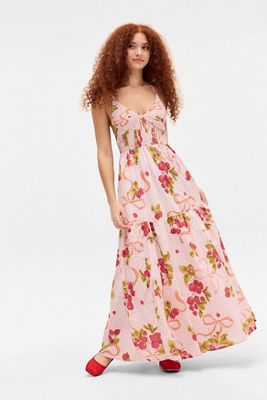 Robe longue froncée Renee Kimchi Blue
