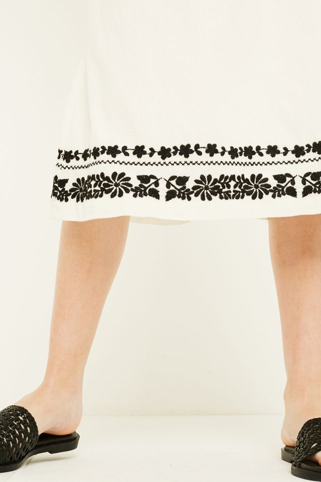 UO Embroidered Halter Midi Dress #2