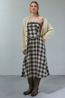 Plaid dress urban outfitters best sale